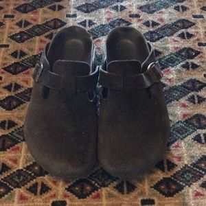 Size 39 Dark Brown Suede Boston Birkenstock